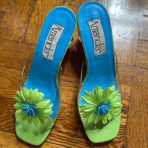 Vintage y2k modular Floral Heels